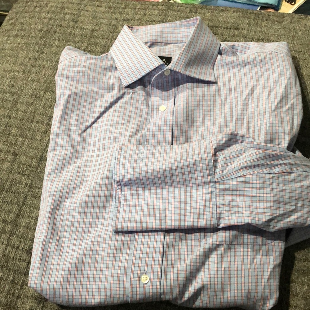 Blue and Red French Cuffed Shirt!